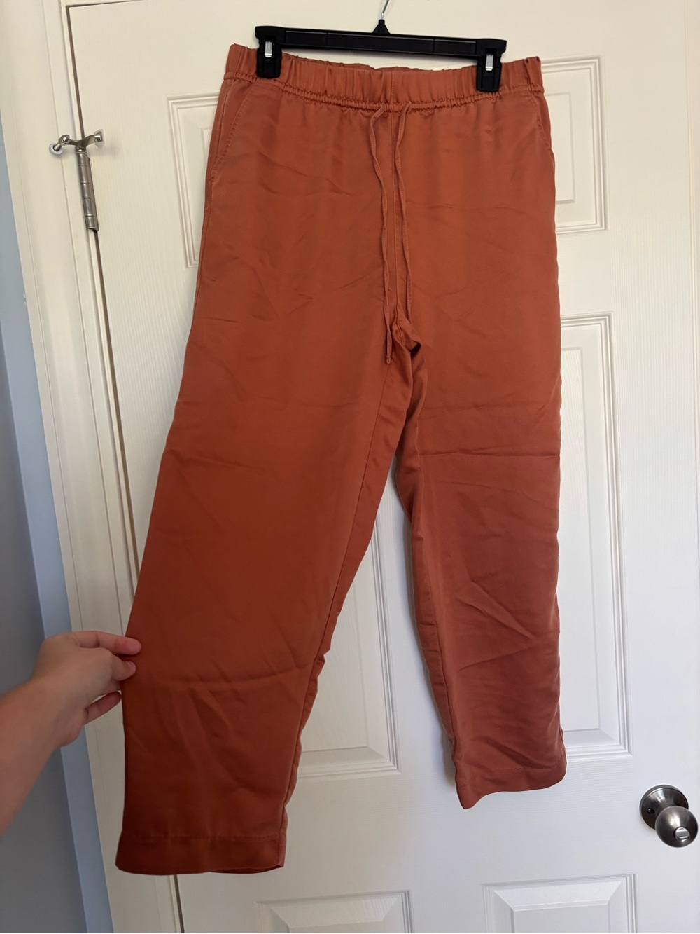 Burnt Orange Relaxed Drawstring Pants - Picture 2 of 5